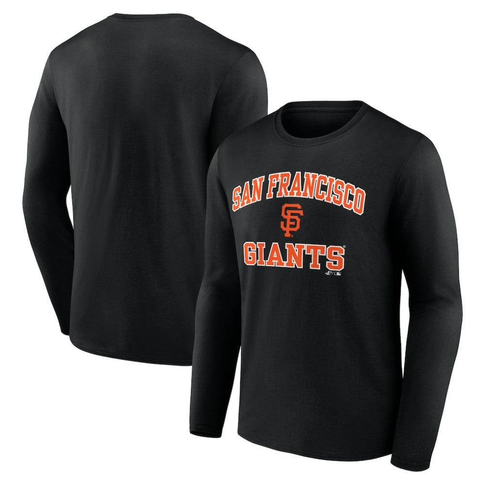 San Francisco Giants Logo Athletic Heart & Soul Long Sleeve T-Shirt - Black
