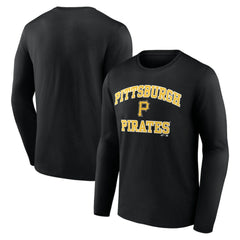 Pittsburgh Pirates Logo Athletic Heart & Soul Long Sleeve T-Shirt - Black