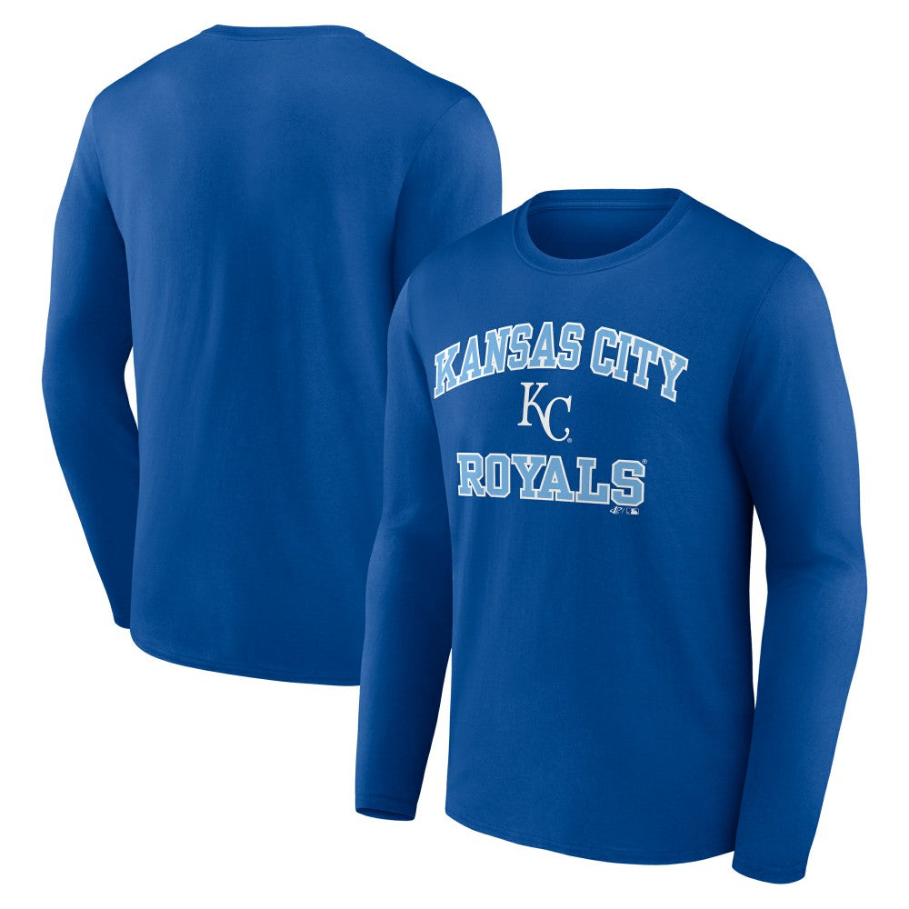 Kansas City Royals Logo Athletic Heart & Soul Long Sleeve T-Shirt - Royal