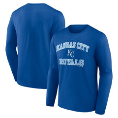 Kansas City Royals Logo Athletic Heart & Soul Long Sleeve T-Shirt - Royal