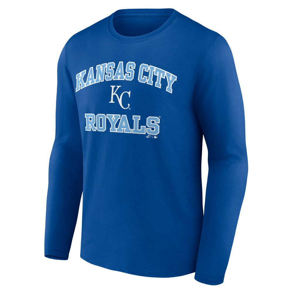 Kansas City Royals Logo Athletic Heart & Soul Long Sleeve T-Shirt - Royal