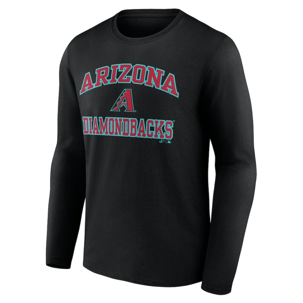 Arizona Diamondbacks Logo Athletic Heart & Soul Long Sleeve T-Shirt - Black