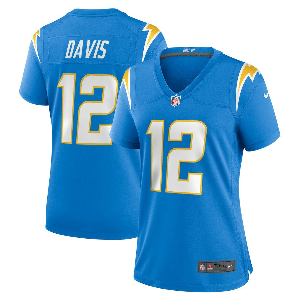NFL Los Angeles Chargers Derius Davis  Women's Team Game Jersey