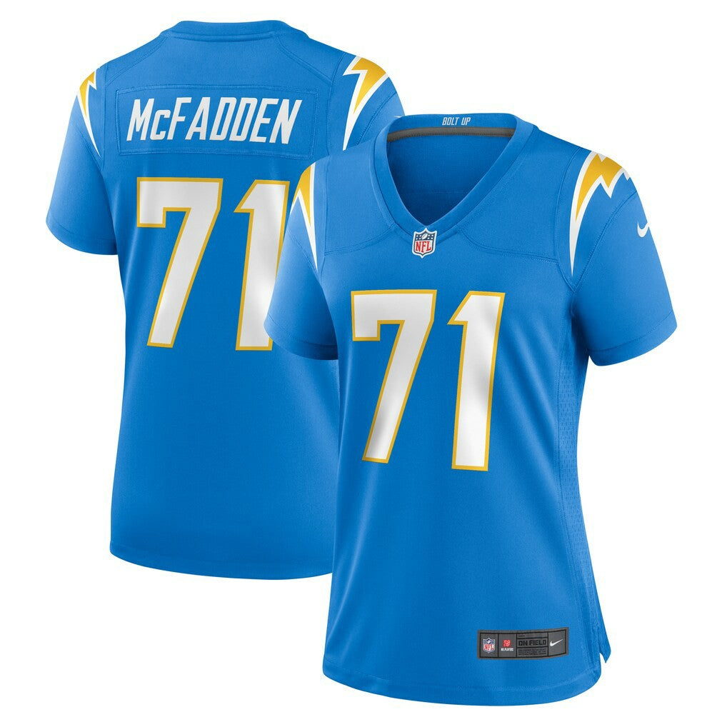 NFL Los Angeles Chargers Jordan McFadden  Women's Team Game Jersey