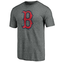 Boston Red Sox Official Logo Tri-Blend T-Shirt - Heather Gray