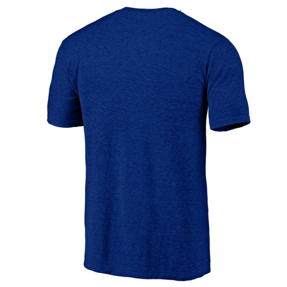 Chicago Cubs Official Logo Tri-Blend T-Shirt - Heather Royal