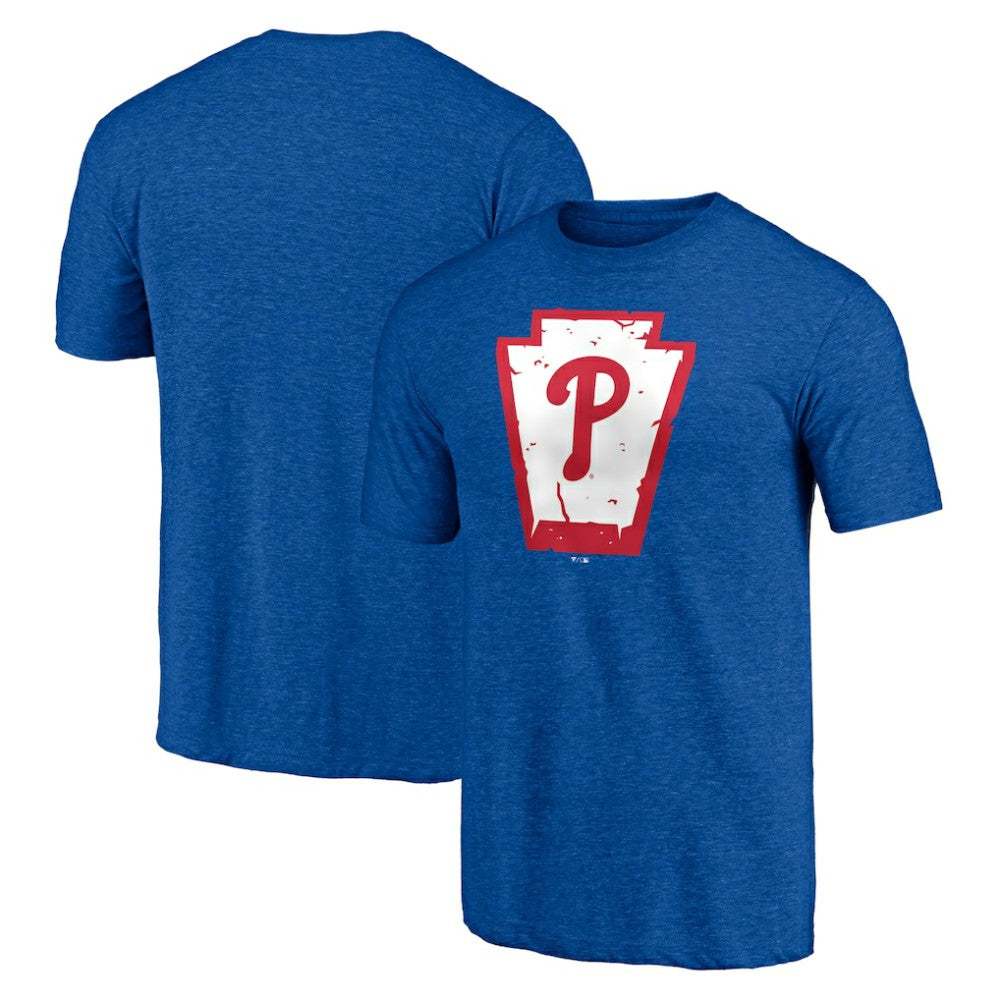 Philadelphia Phillies Hometown Collection Keystone Tri-Blend T-Shirt - Heather Royal