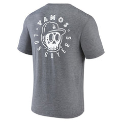 Los Angeles Dodgers Hometown Collection Sugar Skull Tri-Blend T-Shirt - Heather Gray