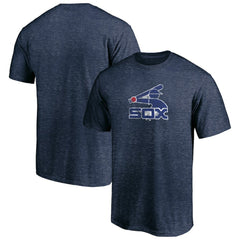 Chicago White Sox Cooperstown Collection Throwback Logo Tri-Blend T-Shirt - Navy