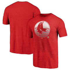 Boston Red Sox Cooperstown Collection Logo Tri-Blend T-Shirt - Heather Red