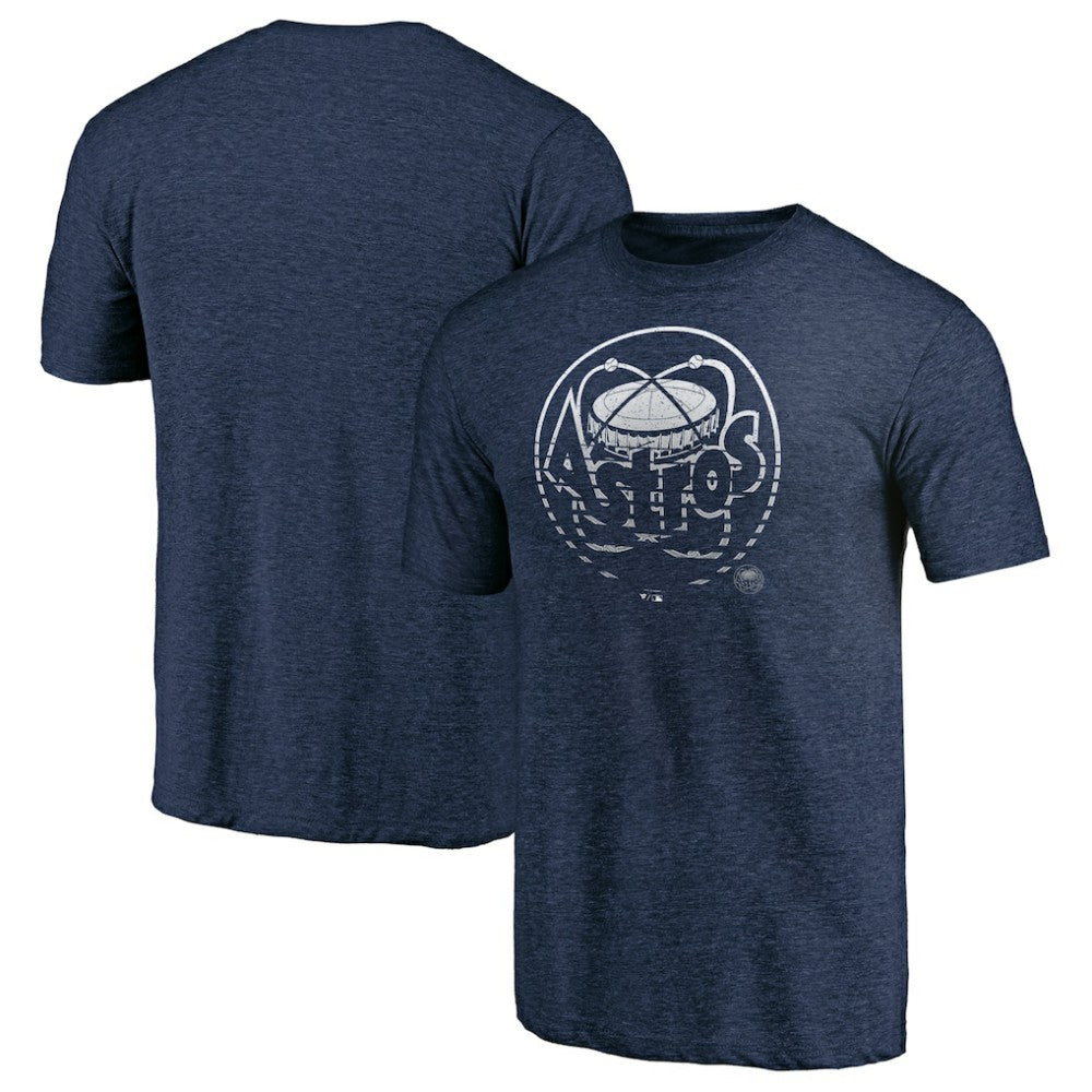 Houston Astros Cooperstown Collection Logo Tri-Blend T-Shirt - Heather Navy