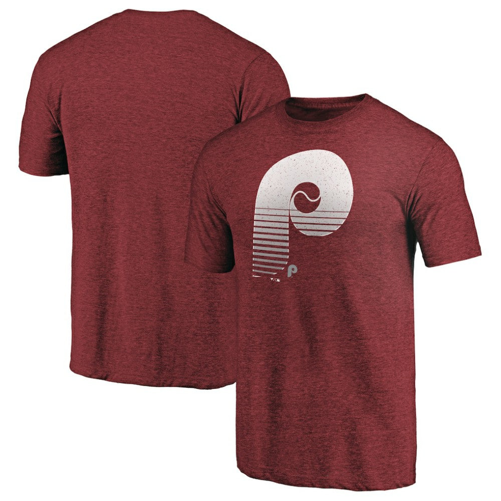 Philadelphia Phillies Cooperstown Collection Logo Tri-Blend T-Shirt - Burgundy