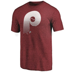 Philadelphia Phillies Cooperstown Collection Logo Tri-Blend T-Shirt - Burgundy