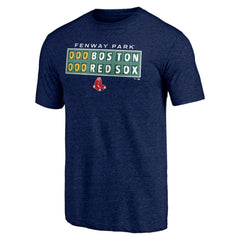 Boston Red Sox Hometown Collection Scoreboard Tri-Blend T-Shirt - Heather Navy