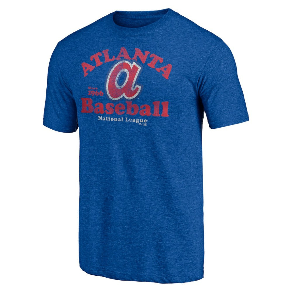 Atlanta Braves Cooperstown Collection Our Game Tri-Blend T-Shirt - Heather Royal