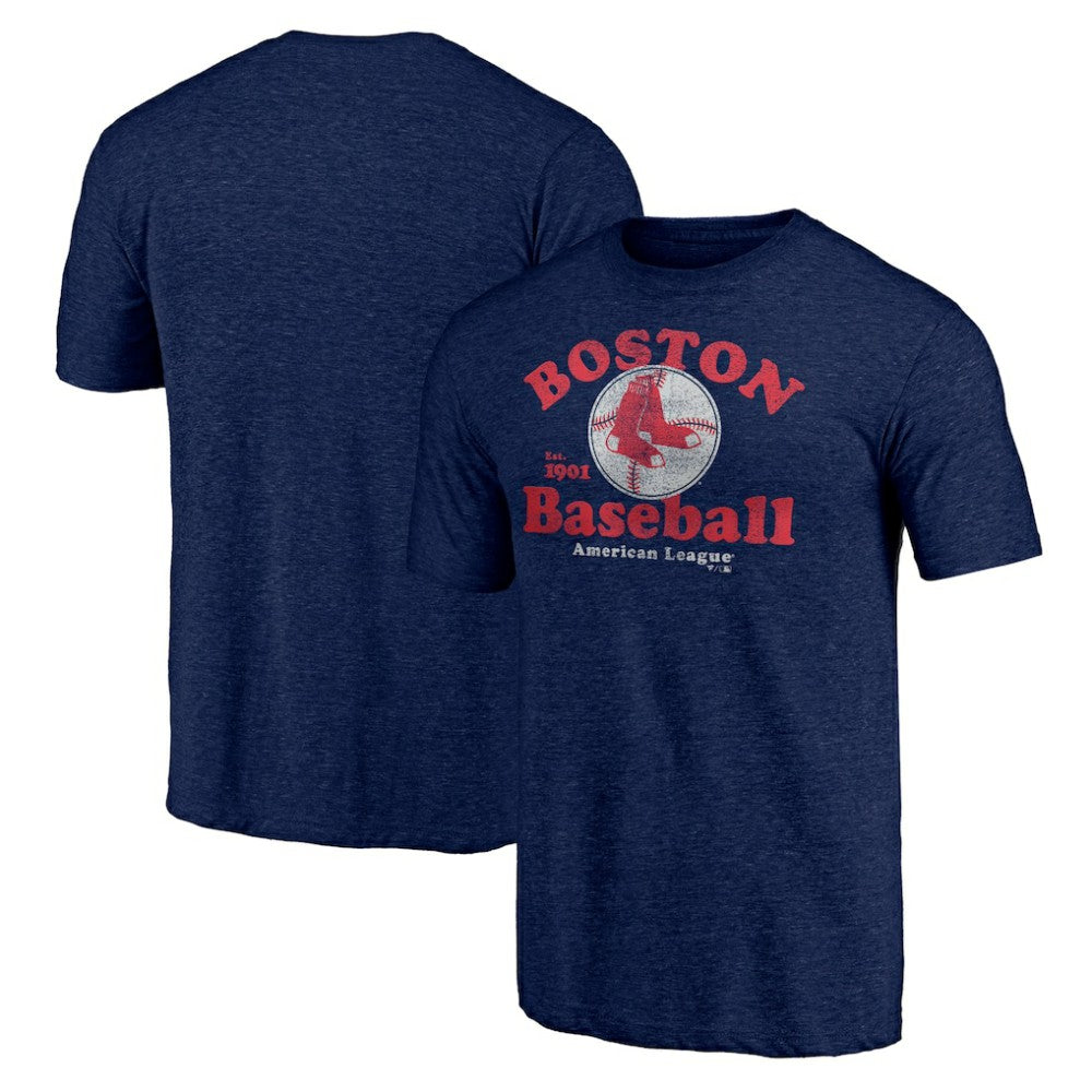 Boston Red Sox Cooperstown Collection Our Game Tri-Blend T-Shirt - Heather Navy