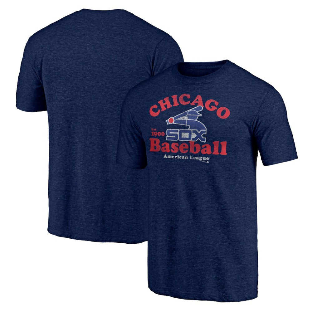 Chicago White Sox Cooperstown Collection Our Game Tri-Blend T-Shirt - Heather Navy