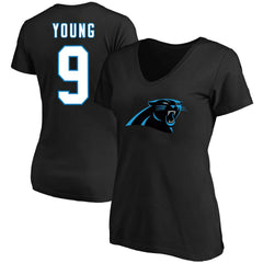 NFL Carolina Panthers Bryce Young  Women's Plus Size Fair Catch Name & Number Scoop Neck T-Shirt
