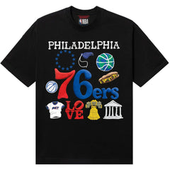 Philadelphia 76ers NBA x MARKET Unisex Claymation T-Shirt - Black shop