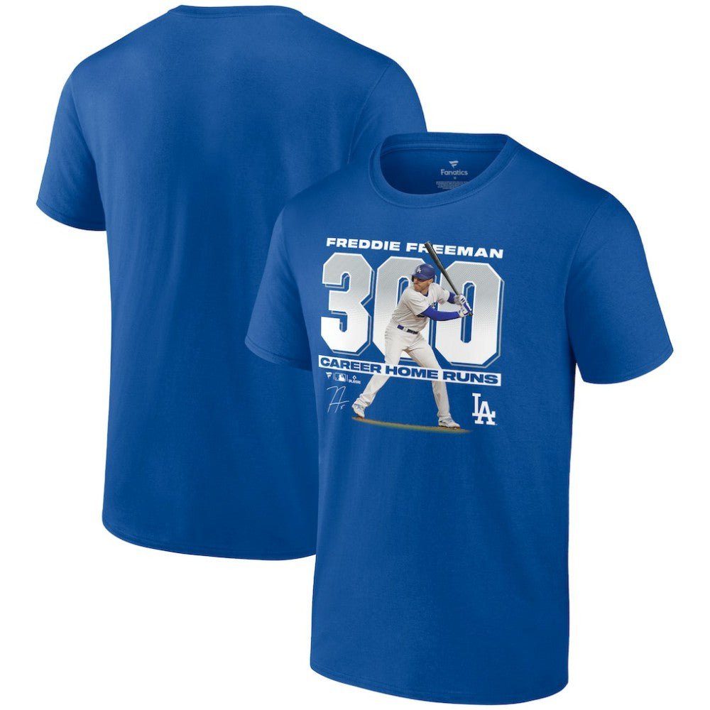 Freddie Freeman Los Angeles Dodgers 300 Career Home Runs T-Shirt - Royal
