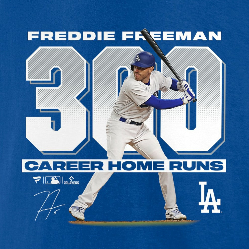 Freddie Freeman Los Angeles Dodgers 300 Career Home Runs T-Shirt - Royal