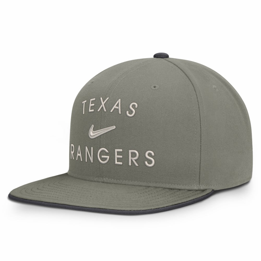 Texas Rangers Pro Dri-FIT Snapback Hat - Olive | Nike