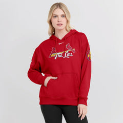 St. Louis Cardinals Women's 2024 City Connect Authentic Collection Practice Performance Pullover Hoodie - Red | Nike