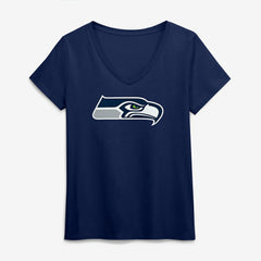 NFL Seattle Seahawks Logo Athletic Women's Primary Logo V-Neck T-Shirt