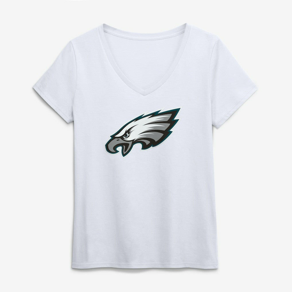 NFL Philadelphia Eagles Logo Athletic Women's Primary Logo V-Neck T-Shirt