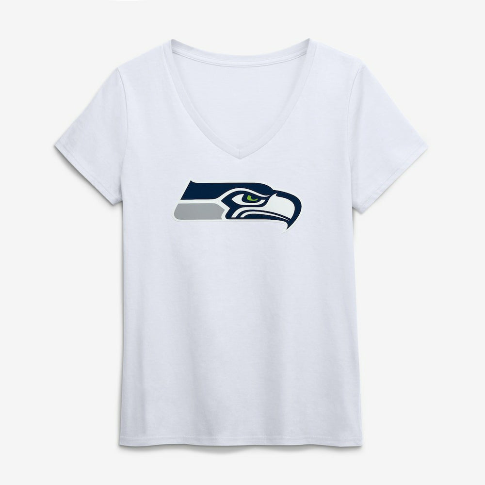 NFL Seattle Seahawks Logo Athletic Women's Primary Logo V-Neck T-Shirt