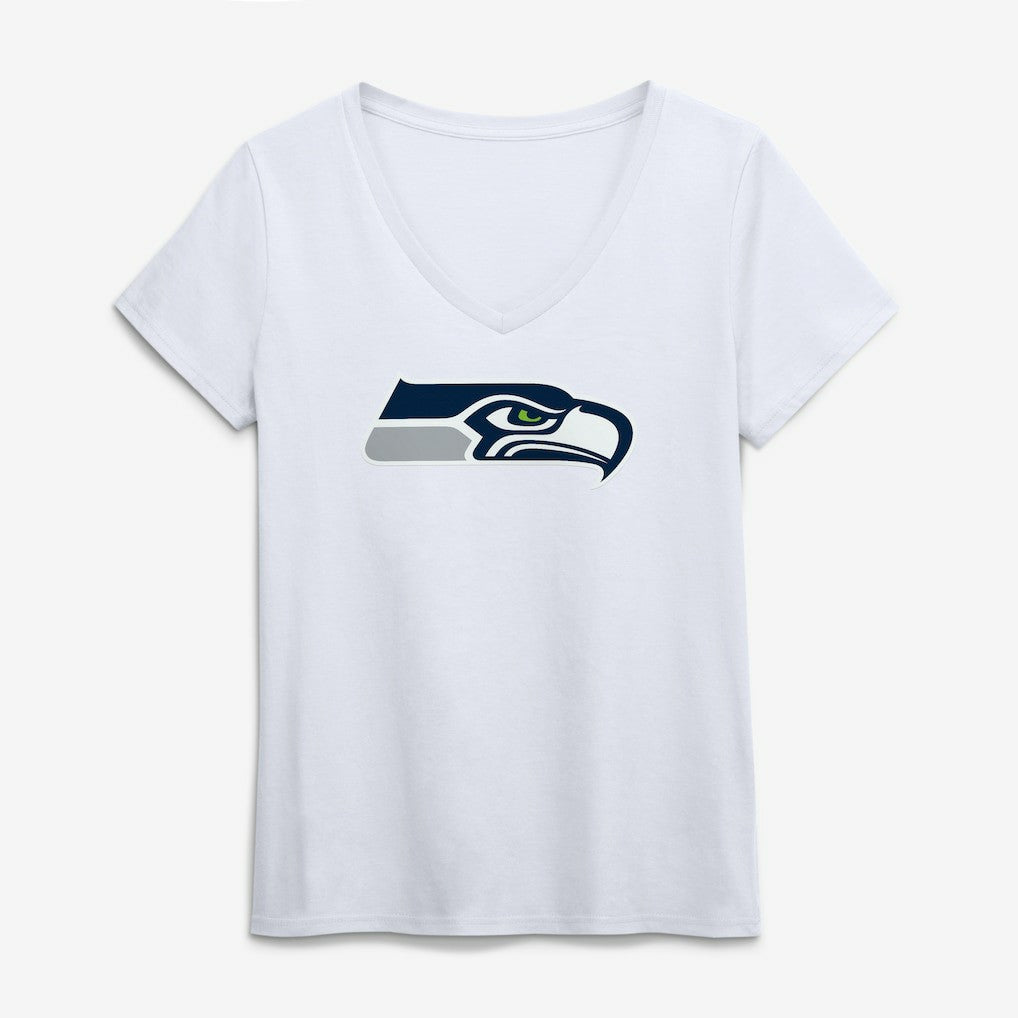 NFL Seattle Seahawks Logo Athletic Women's Primary Logo V-Neck T-Shirt