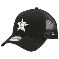Houston Astros A-Frame 9FORTY Trucker Adjustable Hat - Black | New Era
