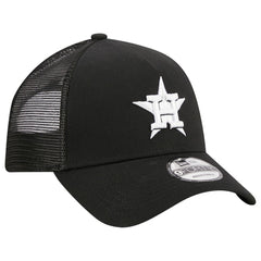 Houston Astros A-Frame 9FORTY Trucker Adjustable Hat - Black | New Era
