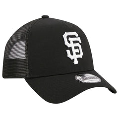 San Francisco Giants A-Frame 9FORTY Trucker Adjustable Hat - Black | New Era