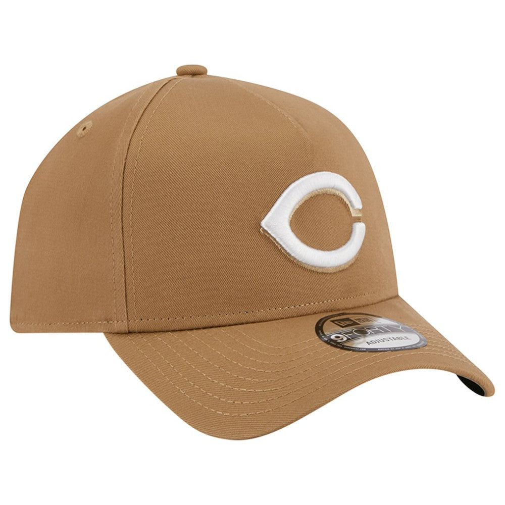 Cincinnati Reds A-Frame 9FORTY Adjustable Hat - Khaki | New Era