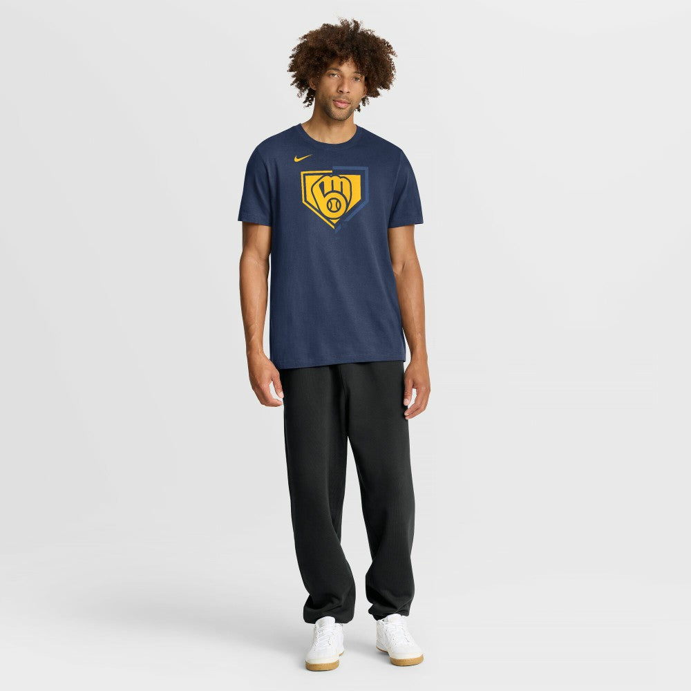 Milwaukee Brewers Icon T-Shirt - Navy | Nike