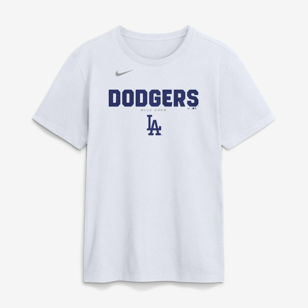 Los Angeles Dodgers Bold Team Name T-Shirt - White | Nike