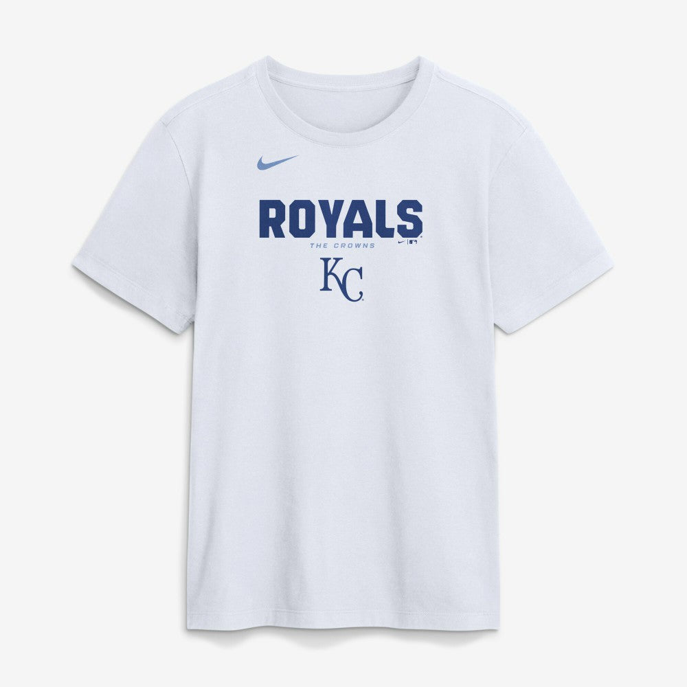 Kansas City Royals Bold Team Name T-Shirt - White | Nike