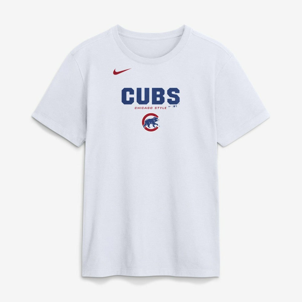 Chicago Cubs Bold Team Name T-Shirt - White | Nike