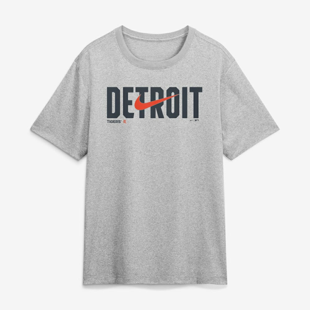 Detroit Tigers Swoosh Legend Dri-FIT T-Shirt - Heather Gray | Nike