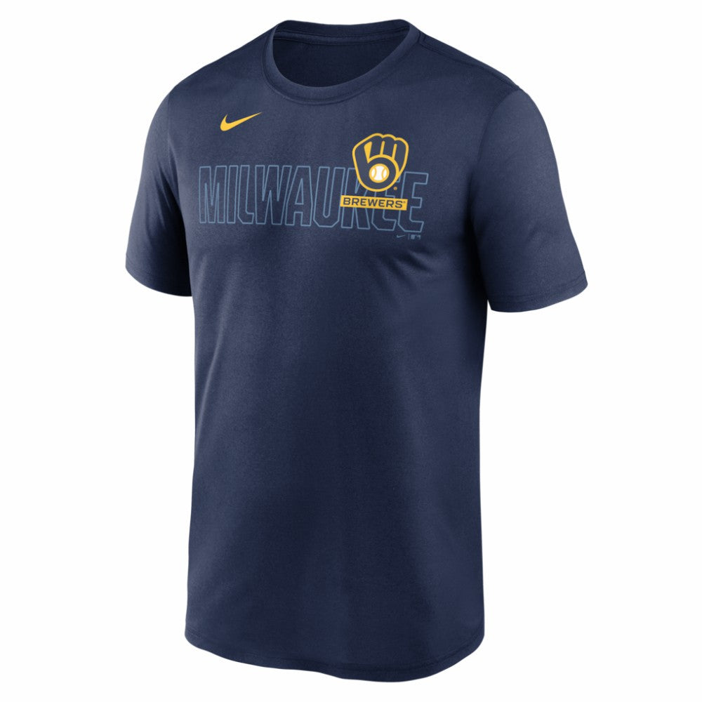 Milwaukee Brewers Knockout Team Legend Dri-FIT T-Shirt - Navy | Nike
