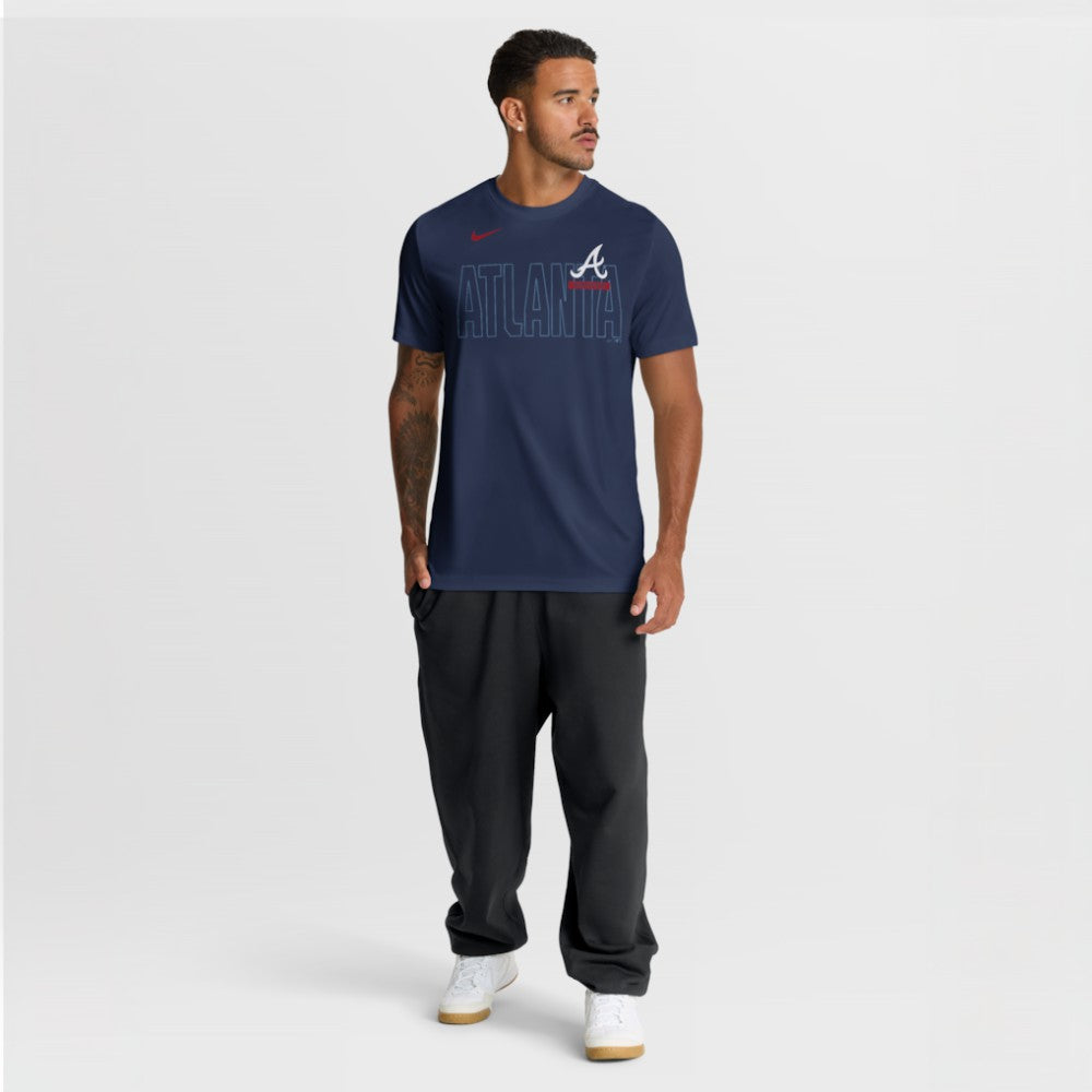 Atlanta Braves Knockout Team Legend Dri-FIT T-Shirt - Navy | Nike