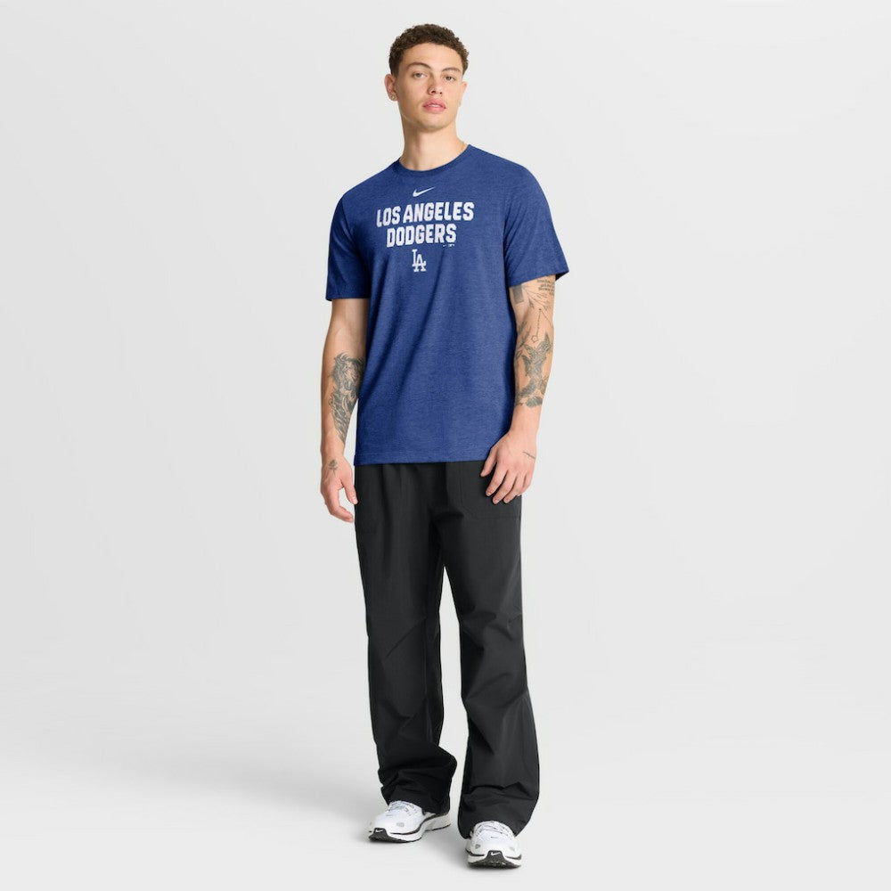 Los Angeles Dodgers Stacked Tri-Blend T-Shirt - Heather Royal | Nike