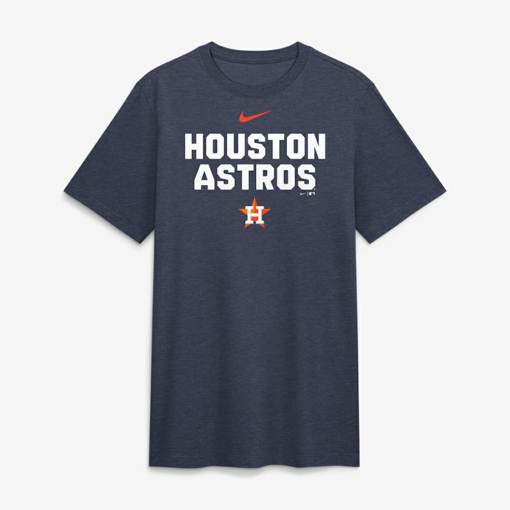 Houston Astros Stacked Tri-Blend T-Shirt - Heather Navy | Nike