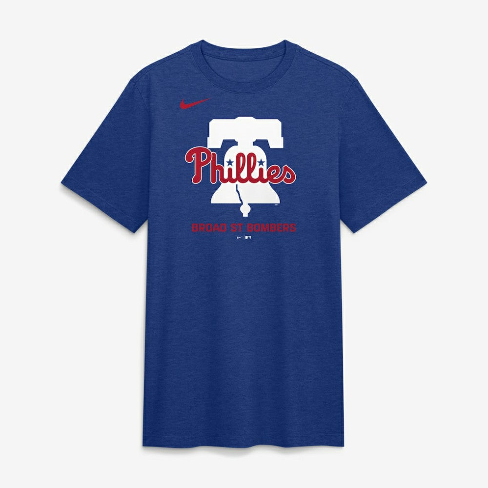 Philadelphia Phillies Tri-Blend Logo T-Shirt - Royal | Nike