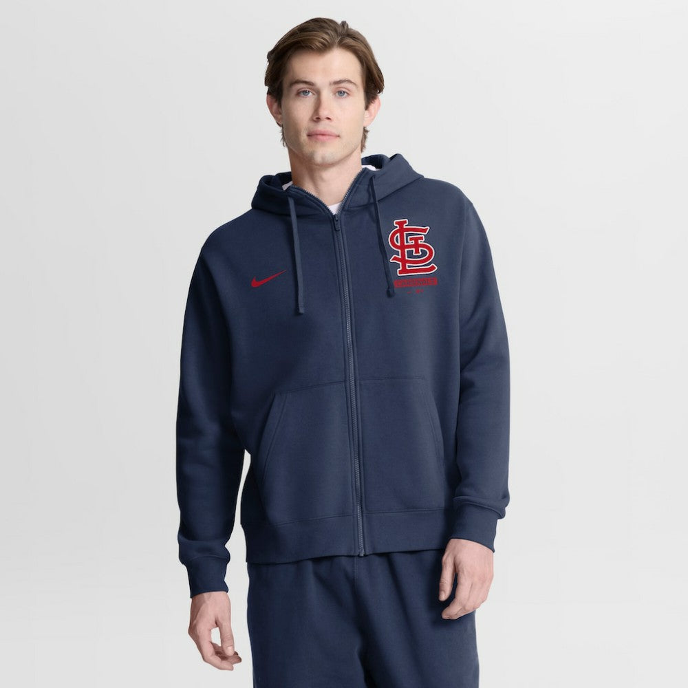 St. Louis Cardinals Primetime Lockup Full-Zip Hoodie - Navy | Nike