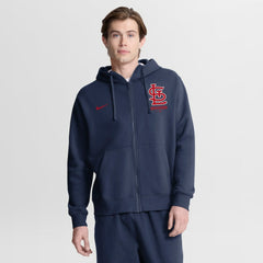 St. Louis Cardinals Primetime Lockup Full-Zip Hoodie - Navy | Nike