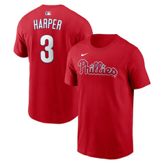 Bryce Harper Philadelphia Phillies  Name & Number T-Shirt - Red | Nike