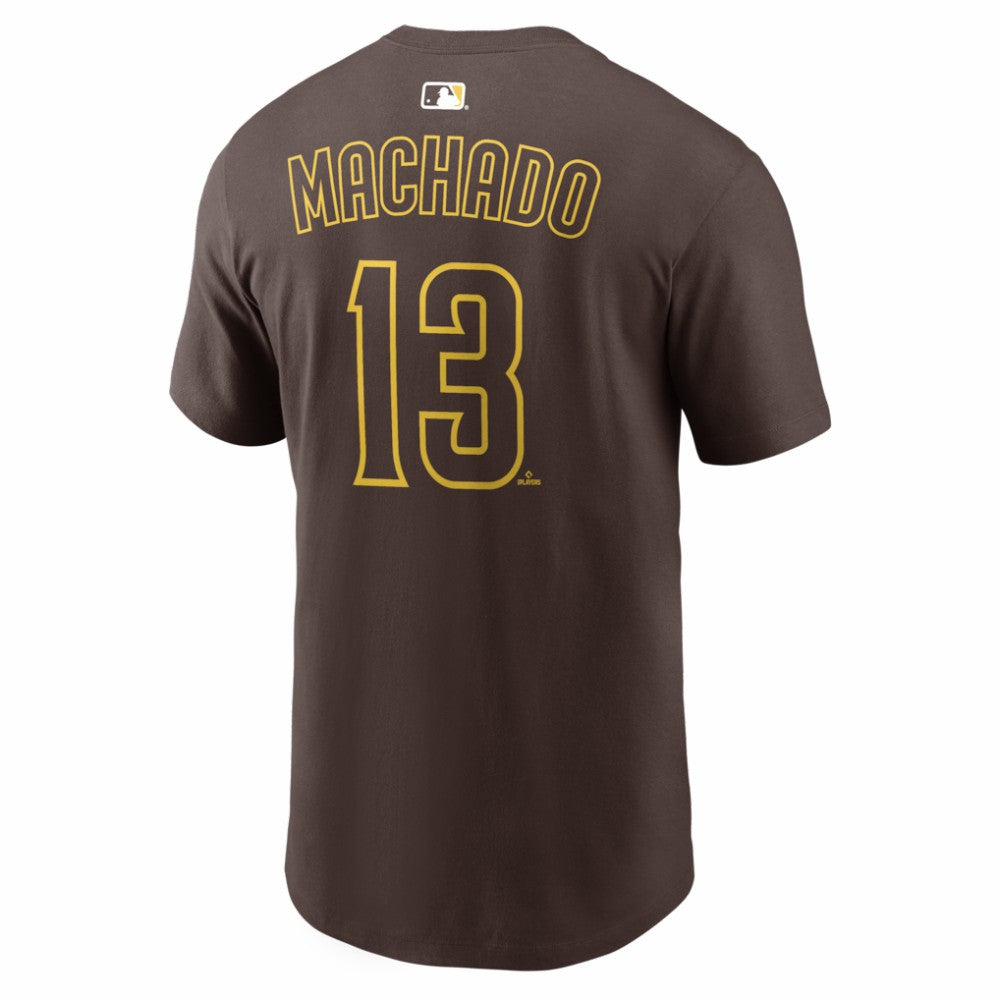 Manny Machado San Diego Padres  Name & Number T-Shirt - Brown | Nike