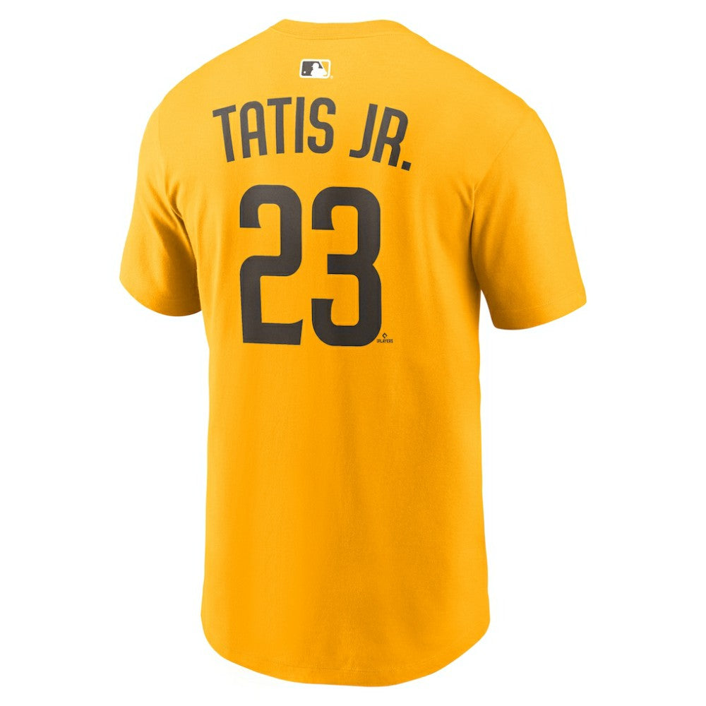 Fernando Tatis Jr. San Diego Padres Name & Number T-Shirt - Gold | Nike